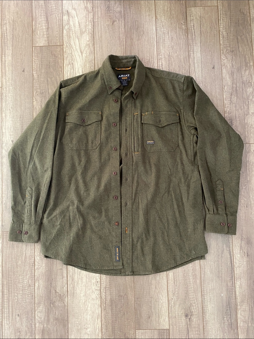 Ariat Olive Green Button-Up Shirt Jacket